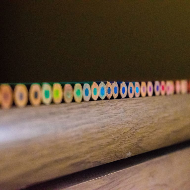 color pencils reflecting variety Starting a new podcast Consider all categories